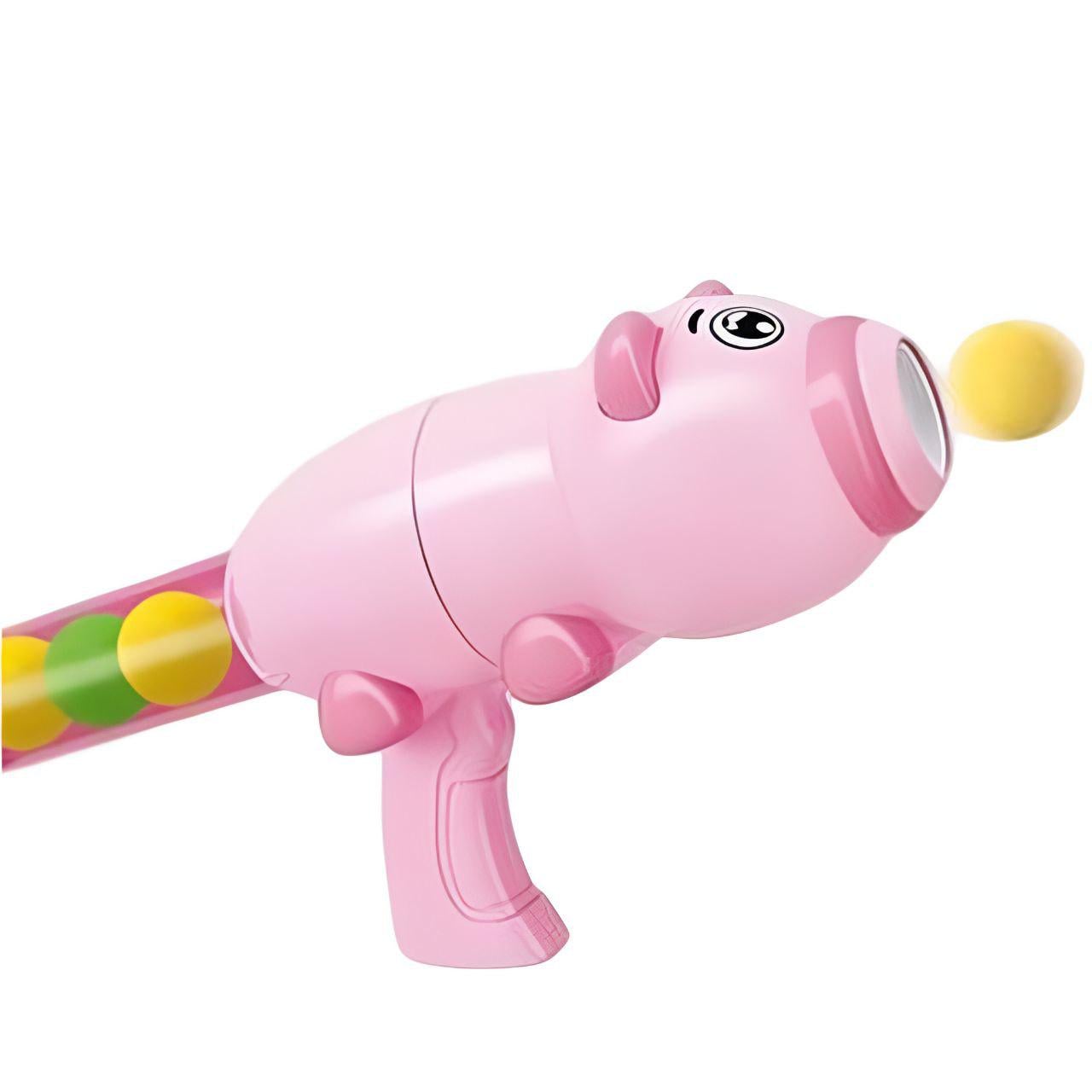 Пистолет игрушечный помповый с 6 мягкими патронами Розовый (5007 A)