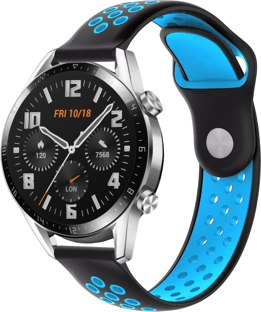Ремешок Sport для Huawei Watch GT 2 46 мм 22 мм Black Sky Blue (23045-6A)