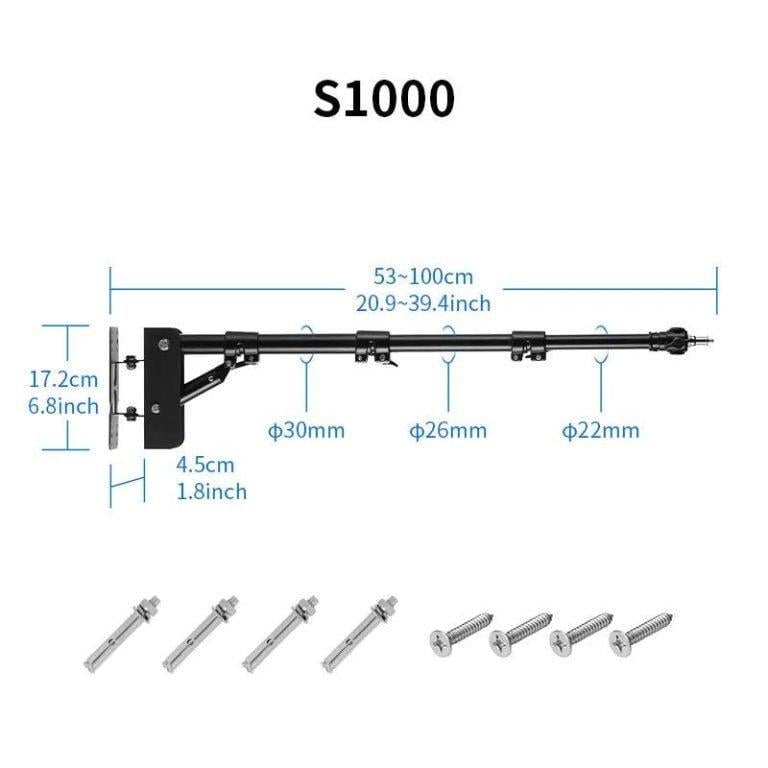 Кронштейн-кріплення настінний розсувний Selens J1000 для студійного обладнання 53-100 см (2820024215) - фото 6 Кронштейн-кріплення настінний розсувний Selens J1000 для студійного обладнання 53-100 см (2820024215) - фото 6