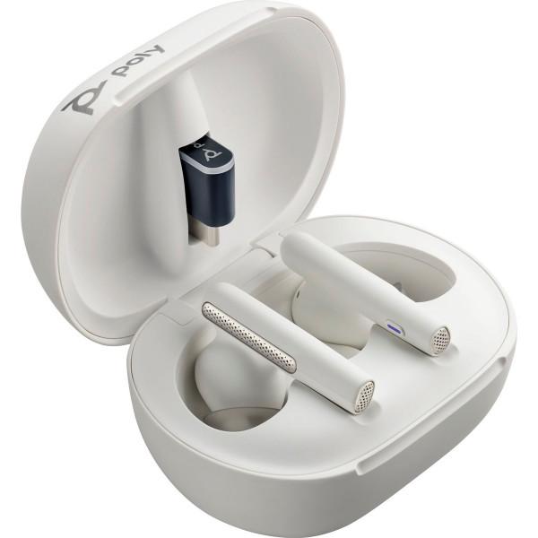 Наушники с кейсом Poly TWS Voyager Free 60+ Earbuds/BT700C/TSCHC White (7Y8G6AA) - фото 5