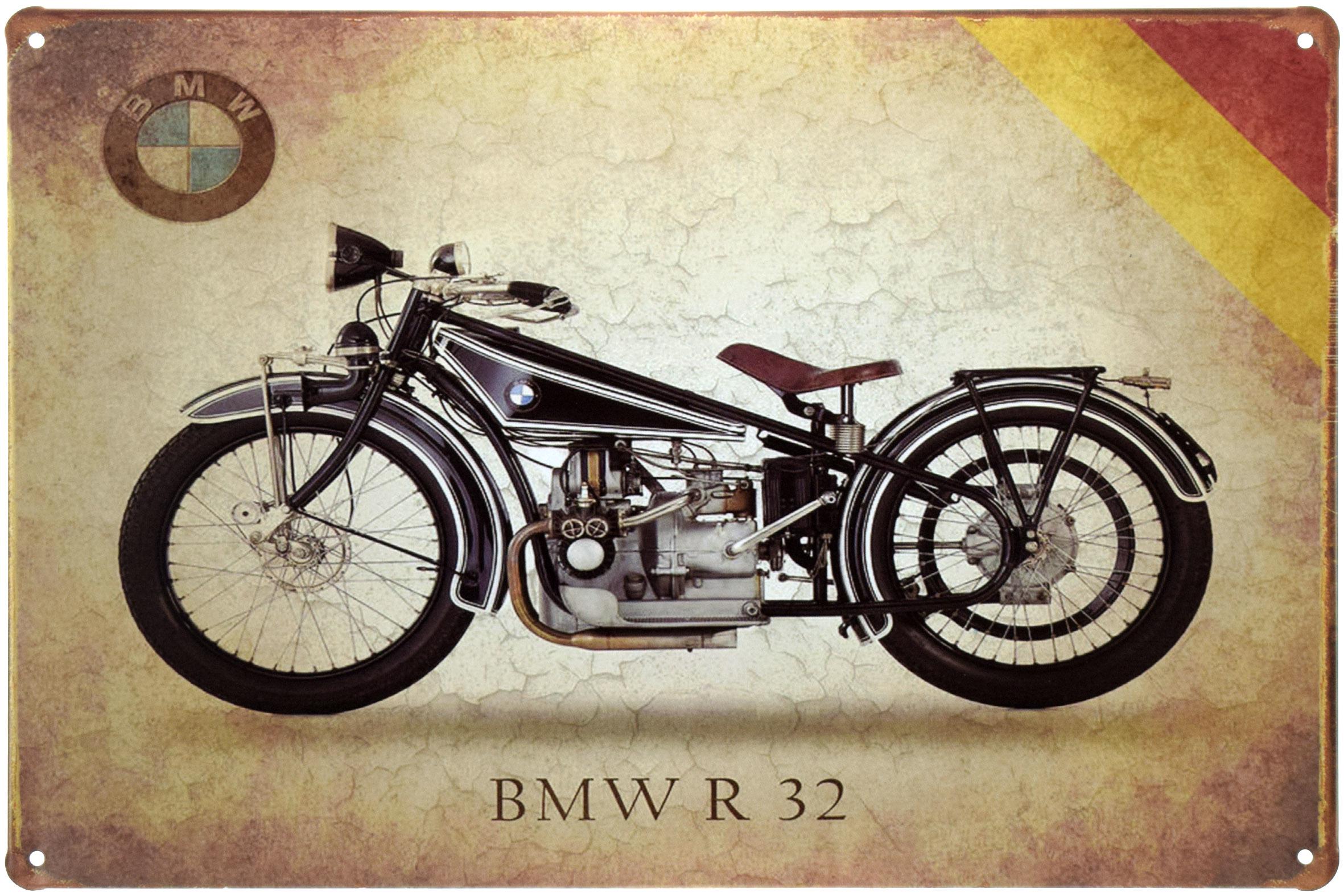 Табличка металлическая BMW R 32 20x30 см