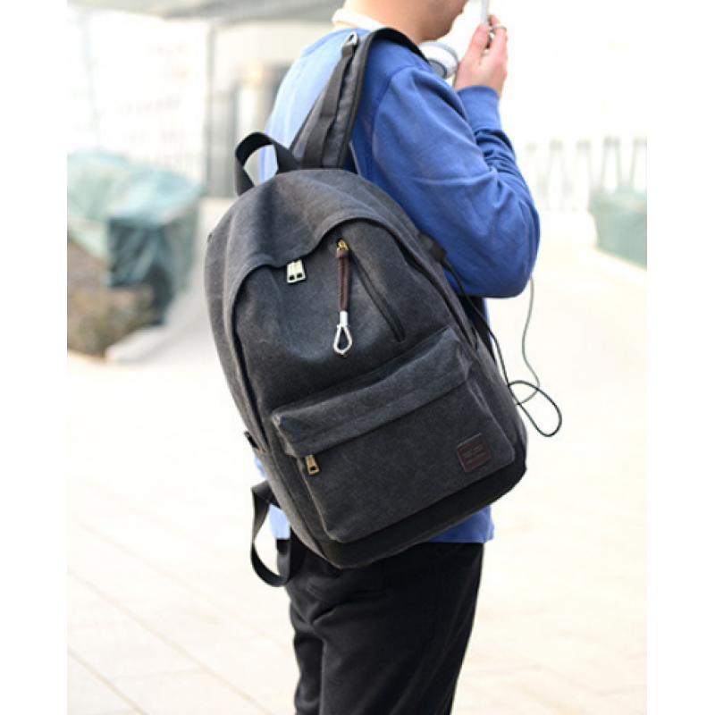 Рюкзак міський чоловічий 43х36х13 см Чорний (514) - фото 2 Рюкзак міський чоловічий 43х36х13 см Чорний (514) - фото 2