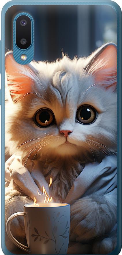 Чехол на Samsung Galaxy A02 A022G White cat (5646t-2260-42517)