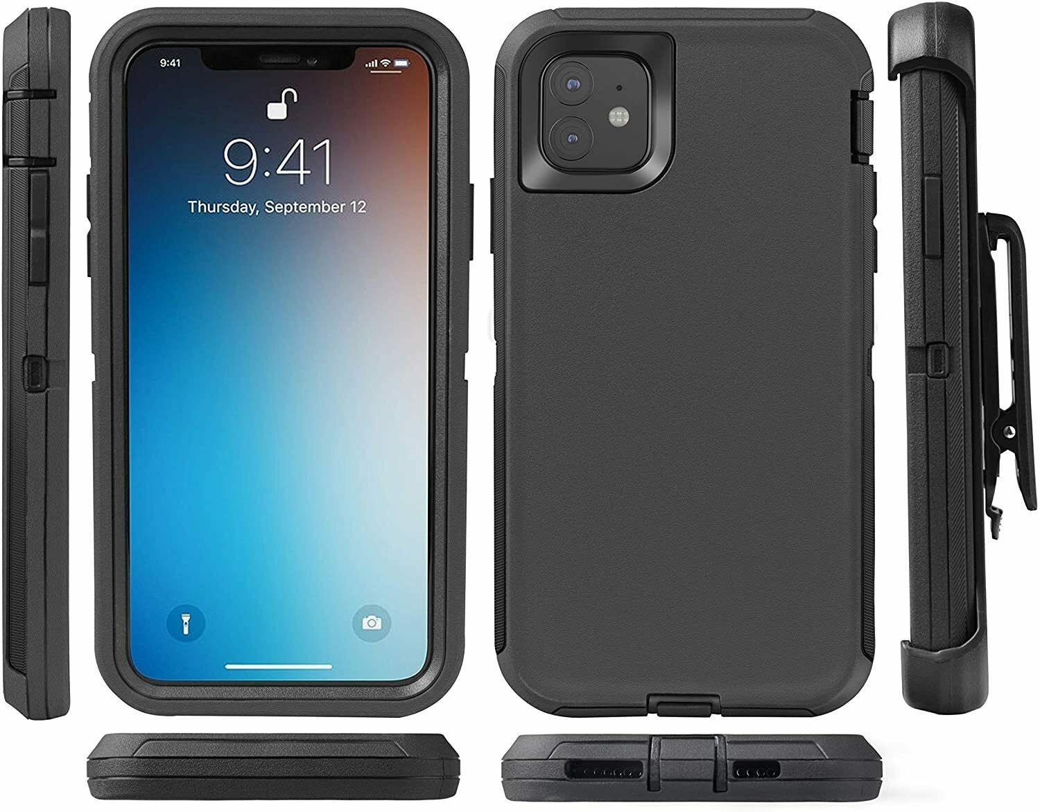 Чехол противоударный бронированый с клипсой Perfect Guardian для Iphone 11 (6.1") Black