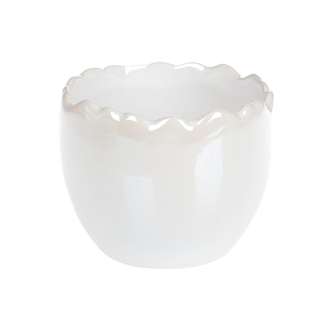 Кашпо декоративное BonaDi Яйцо 9 см Белый перламутр (739-710)
