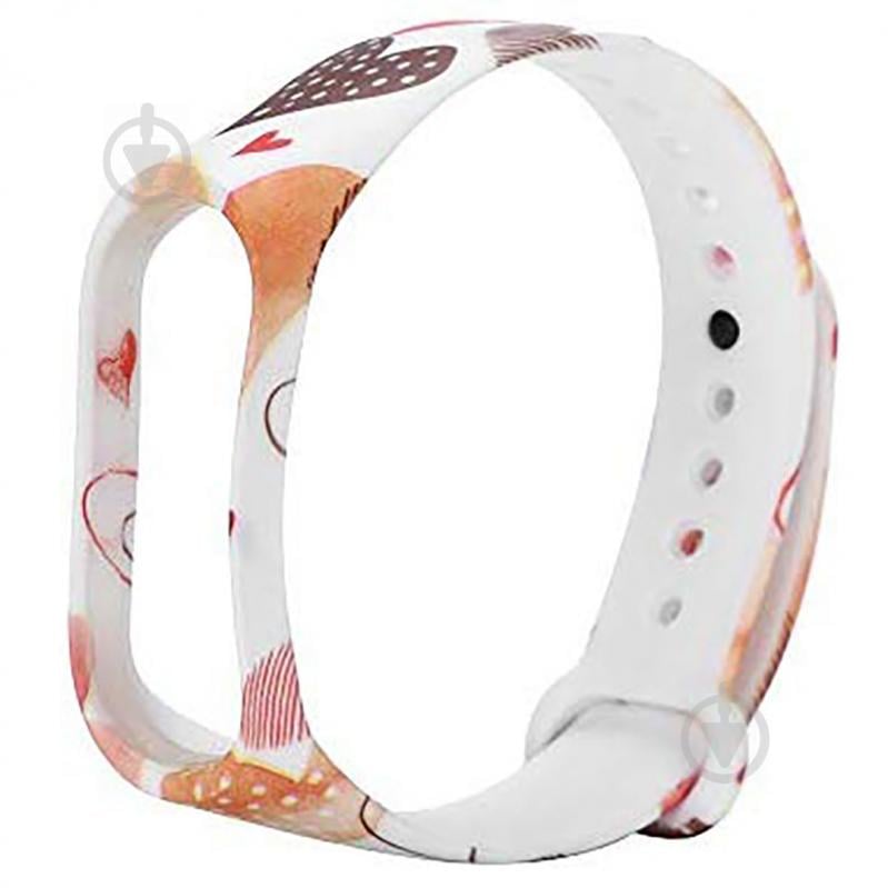 Ремешок Painted Strap для Xiaomi Mi Band 3 / 4 Сердечки 1 (hub_HnCg83602)