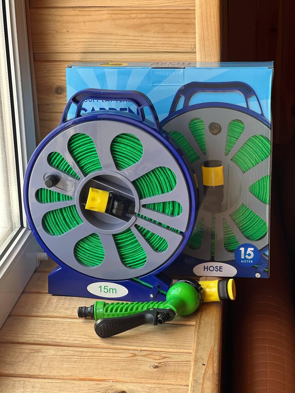 Шланг для поливу із котушкою і розпилювачем 15 м (2645077208)