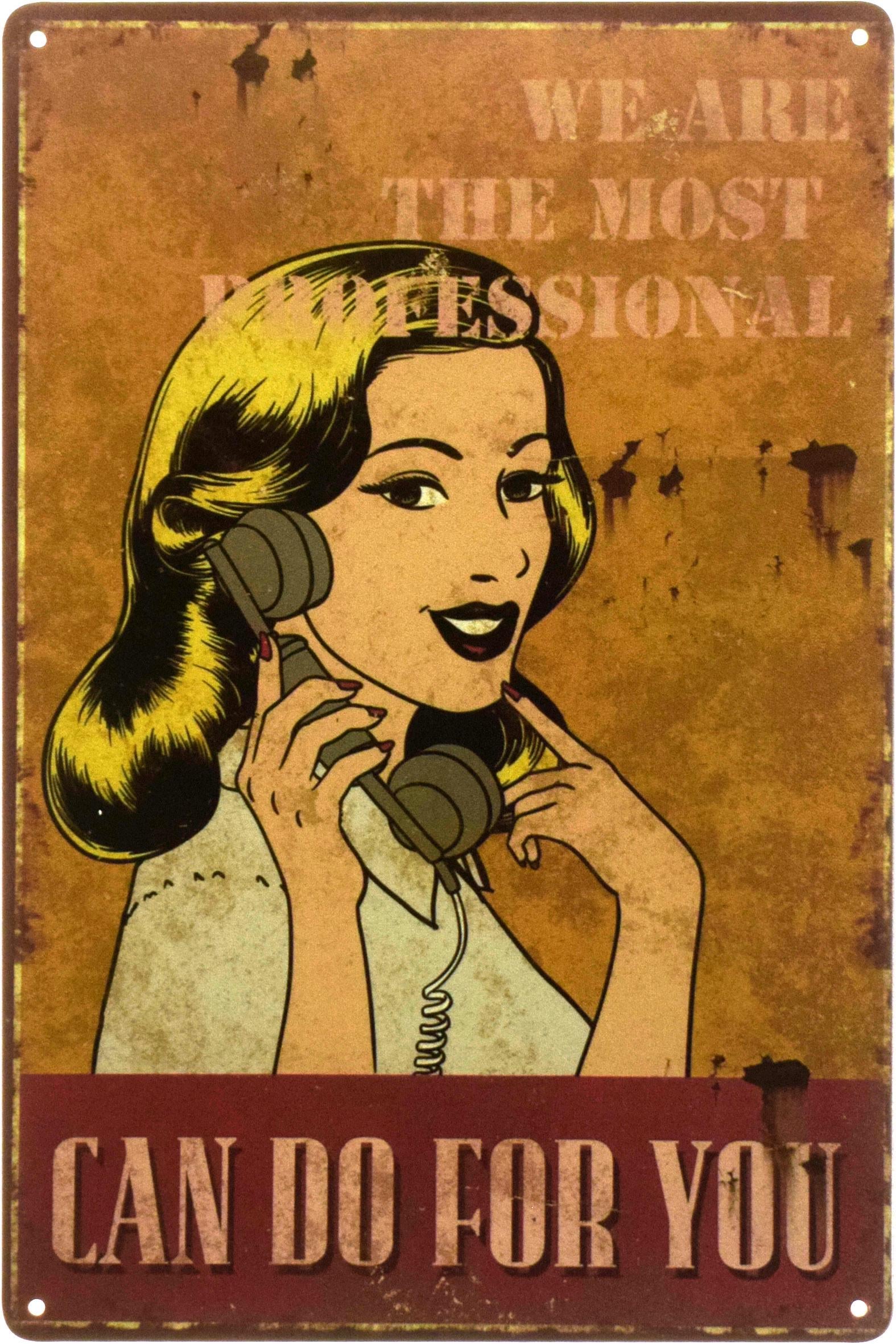 Металлическая табличка Мы самые профессиональные/We Are The Most Professional 20x30 см