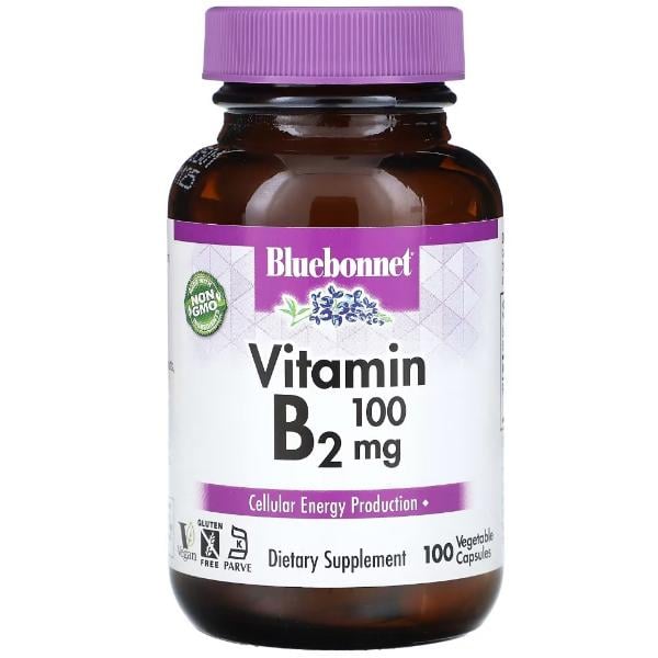 Рибофлавин Bluebonnet Nutrition Vitamin B2 100 мг 100 капс. (000021597)
