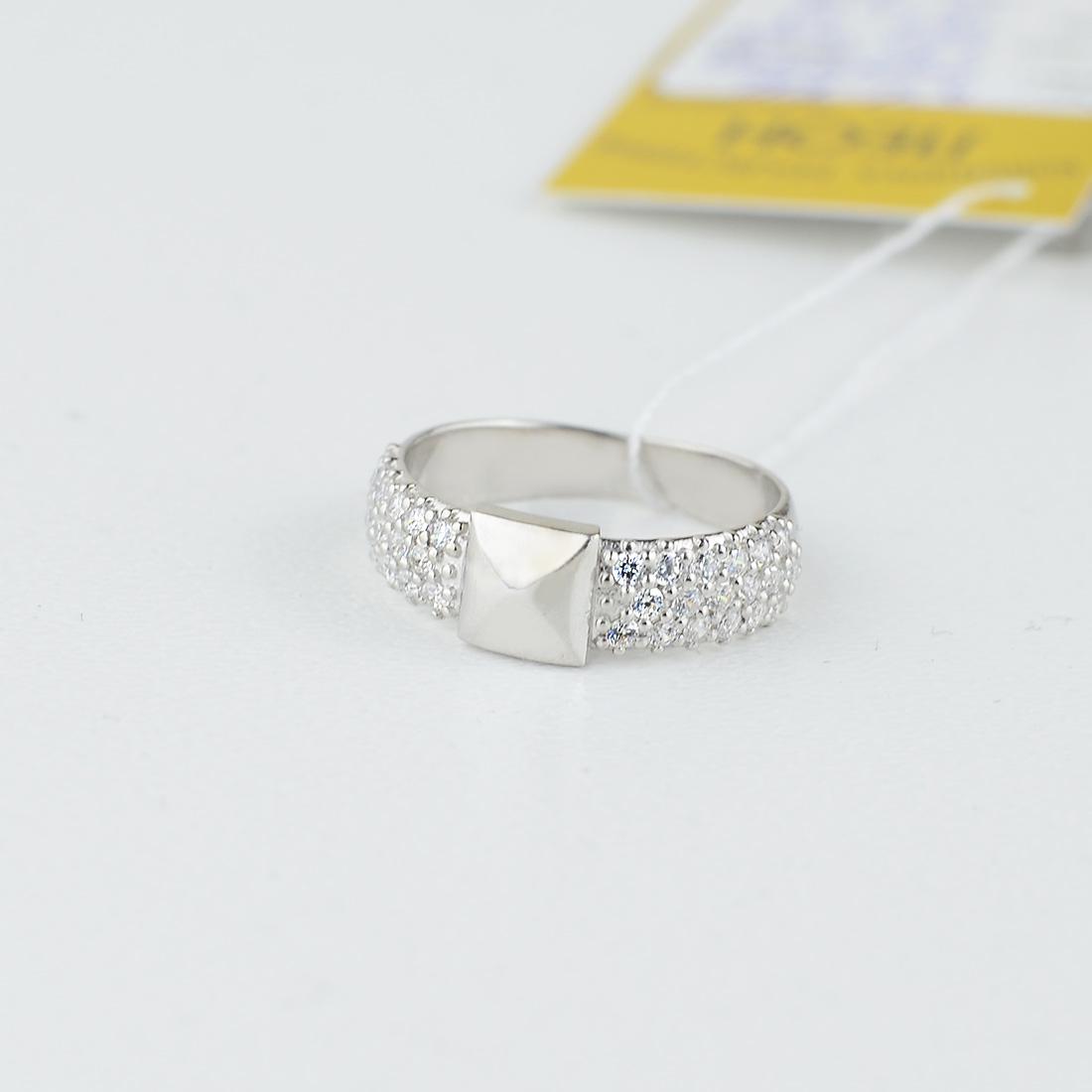 Кольцо женское из серебра 925 со вставками кубическим цирконием 61-kr 18