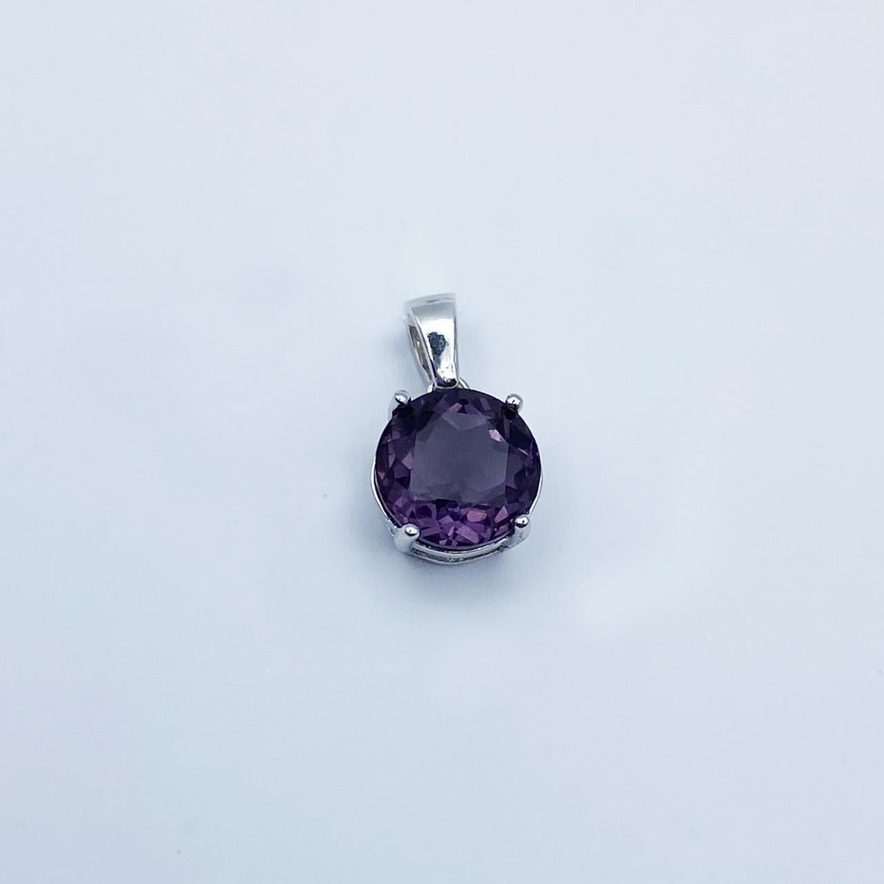 Серебряный кулон с аметистовым кварцем 1,8 г (2241046115)