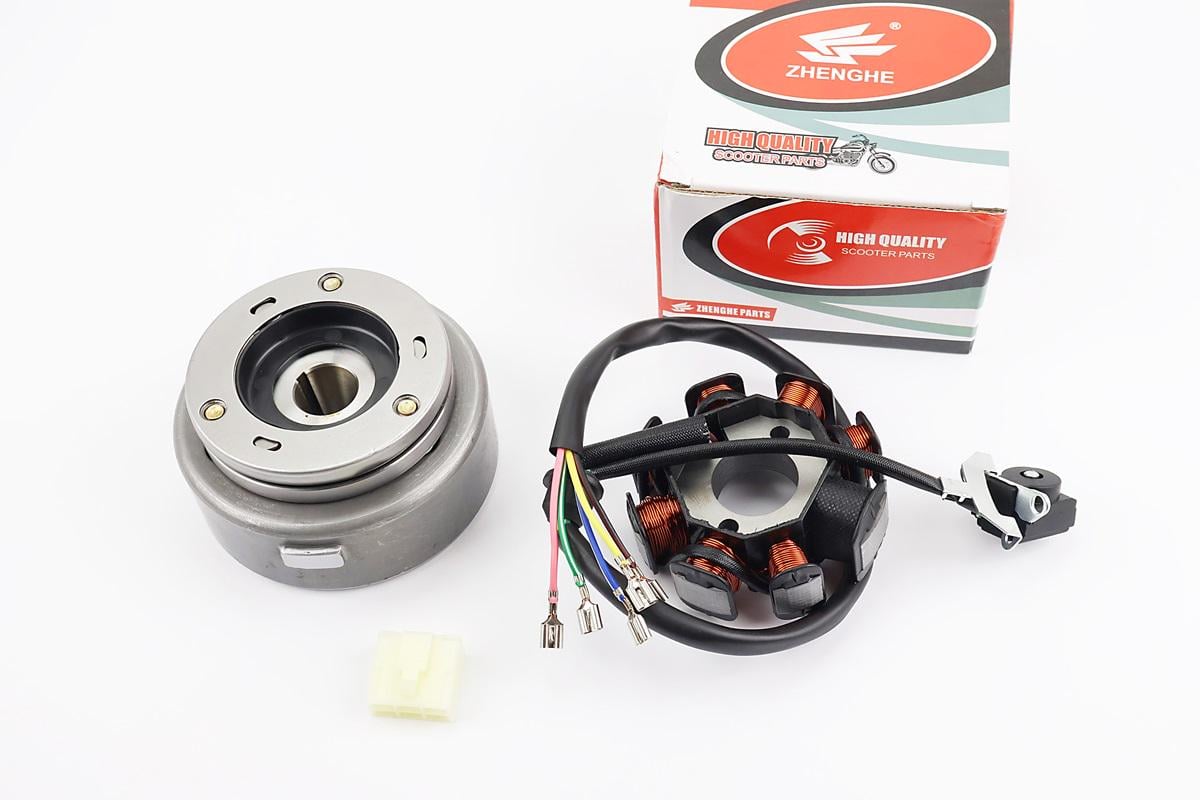 Магнето в сборе с обгонной муфтой к мотоциклу Viper-125-150J к двигателям CB-125/200 (998569) Магнето в сборе с обгонной муфтой к мотоциклу Viper-125-150J к двигателям CB-125/200 (998569)