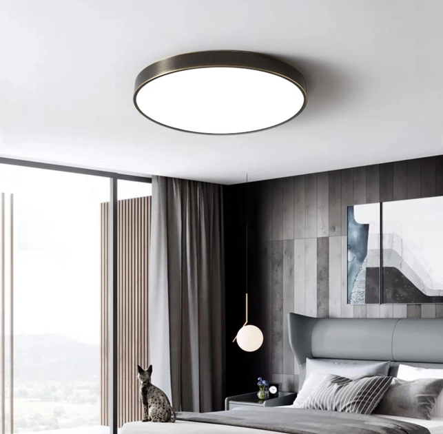 Светильник потолочный светодиодный металический 40 см Черный (PS02) - фото 5 Светильник потолочный светодиодный металический 40 см Черный (PS02) - фото 5