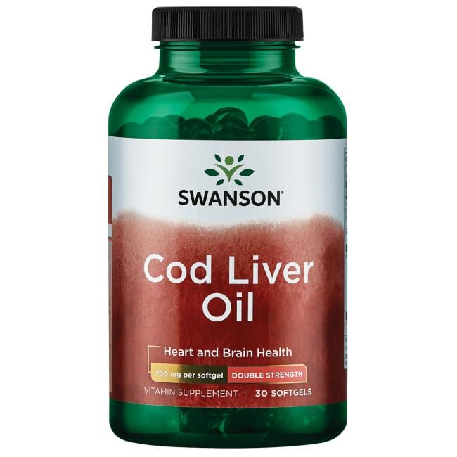 Жир из печени трески Swanson Cod Liver Oil Double Strength 700 мг 30 Softgels Жир из печени трески Swanson Cod Liver Oil Double Strength 700 мг 30 Softgels
