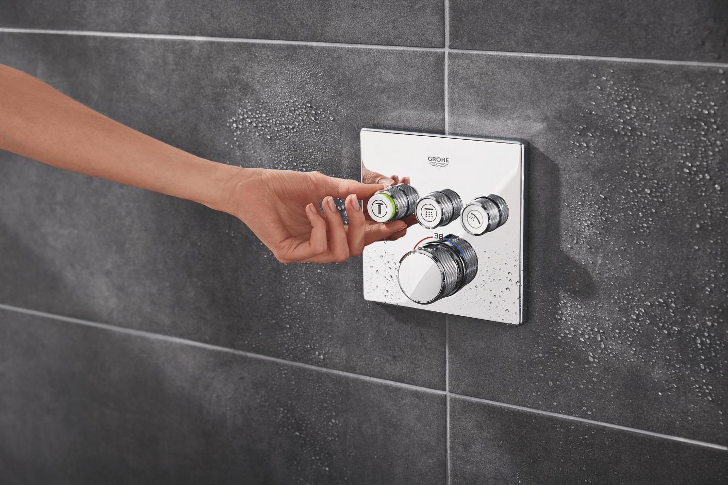 Душова система Grohe Grohtherm SmartControl прихованого монтажу на 3 виходи з термостатом (34864000) - фото 5 Душова система Grohe Grohtherm SmartControl прихованого монтажу на 3 виходи з термостатом (34864000) - фото 5