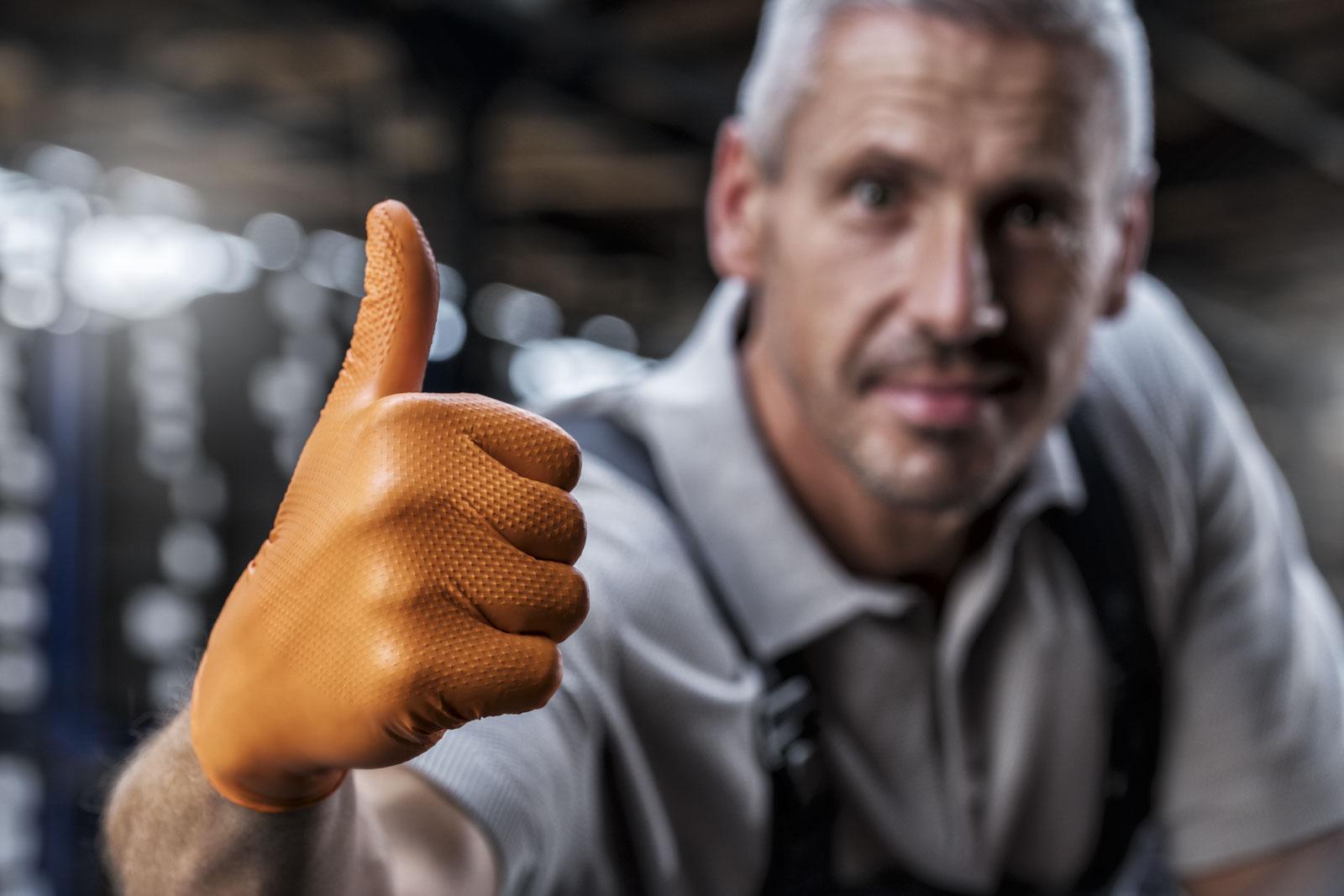 Перчатки нитриловые Mercator Gogrip Orange нестерильные неприпудренные XL 25 пар Оранжевый - фото 3 Перчатки нитриловые Mercator Gogrip Orange нестерильные неприпудренные XL 25 пар Оранжевый - фото 3