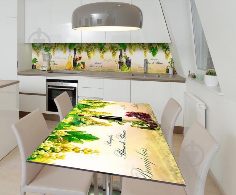 Наклейка 3Д виниловая на стол Zatarga «Завтрак в Бордо» 650х1200 мм для домов, квартир, столов, кофейн, кафе