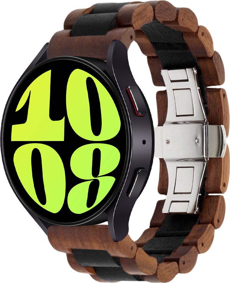 Ремешок деревянный WoodLock для Galaxy Watch 6 44 мм Black/Brown (33135-26)