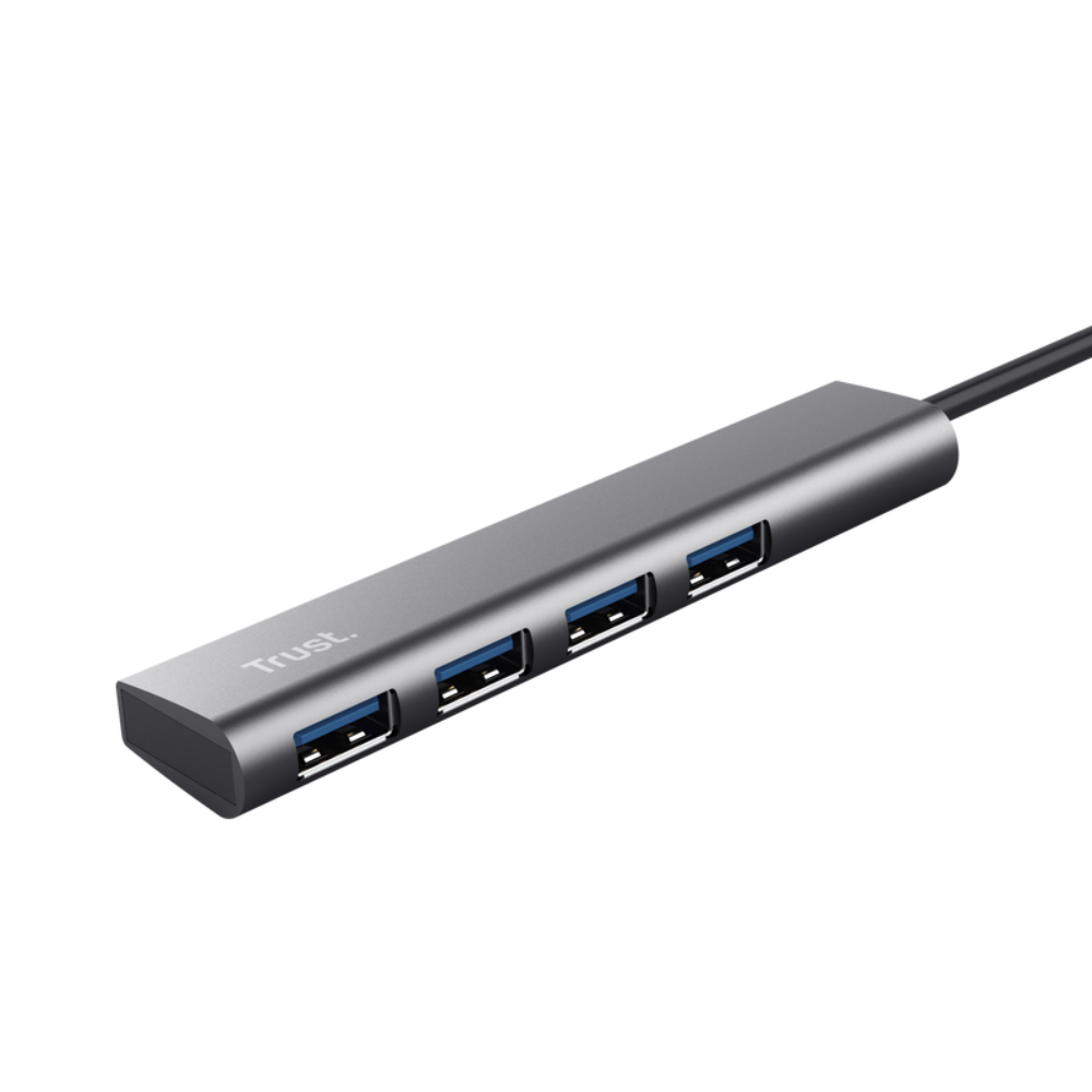 USB-хаб Trust Halyx 4-port USB-C Сірий (24948) - фото 3