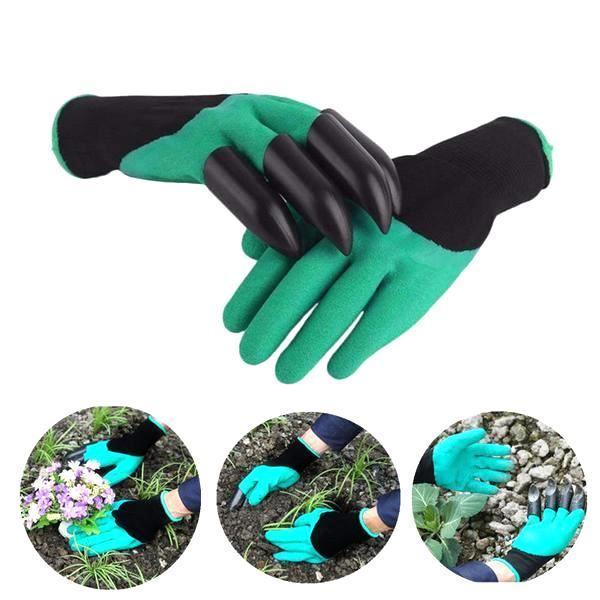 Перчатки садовые с пластиковыми когтями Garden Glove 231 Зеленый (VР-193) - фото 6