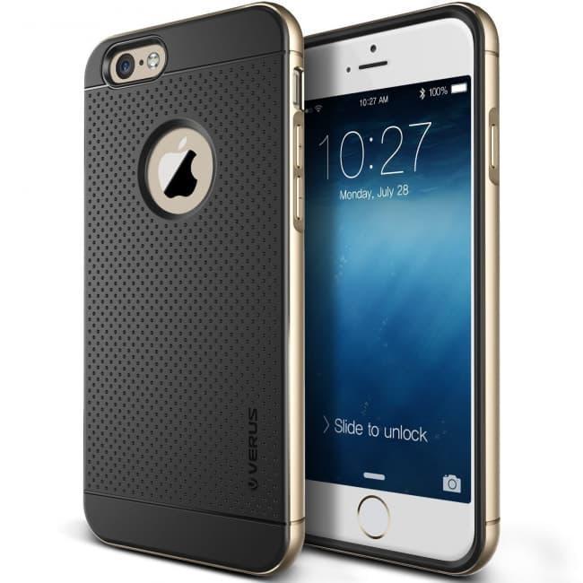 Чехол-накладка VS Iron Shield for iPhone 6/6S Plus, Black/Gold