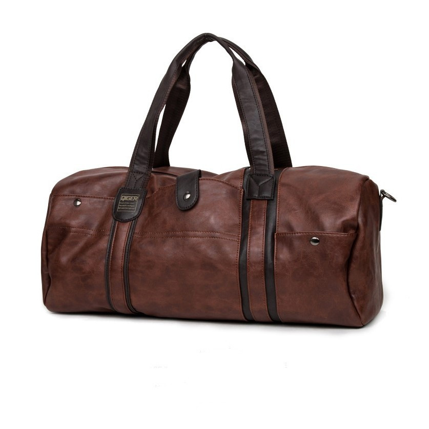 Сумка мужская городская из PU кожи Коричневая (IBM026K)