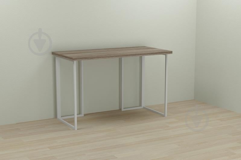 Компьютерный стол Ferrum-decor Ханна 75x100x60 белый ДСП Дуб Сонома Труфель 32мм