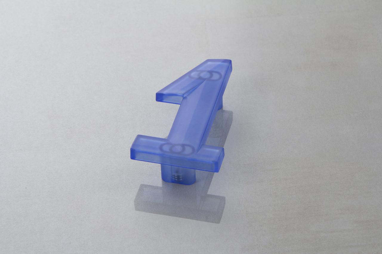 Мебельная ручка Poliplast цифра единица РП-1 KS0501Q0 Прозрачный синий (16122)