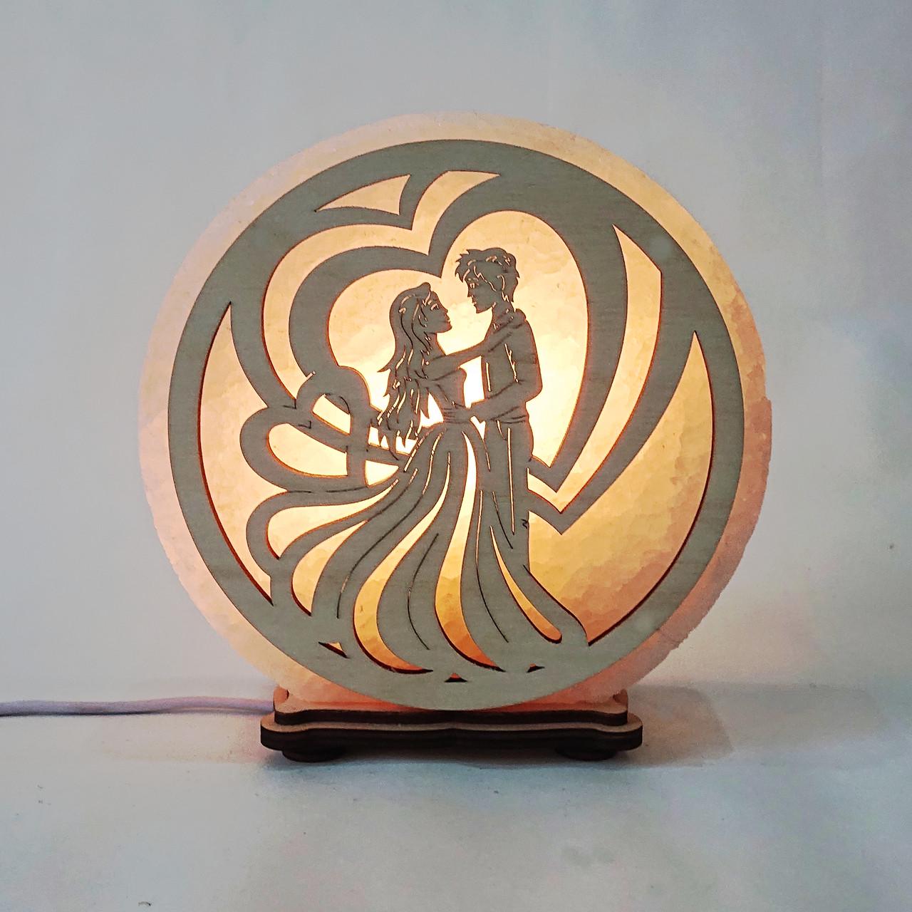 Соляной светильник Пара в сердце (KБ-00030-y)