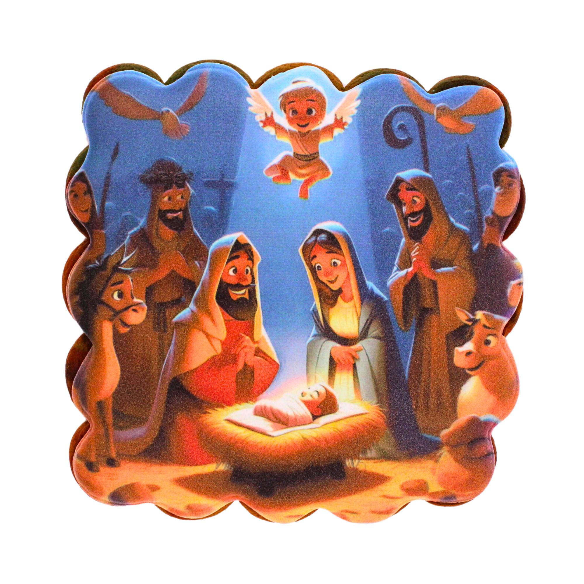 Пряник с принтом Крафт Печиво Новый год Открытка Рождество 165 г