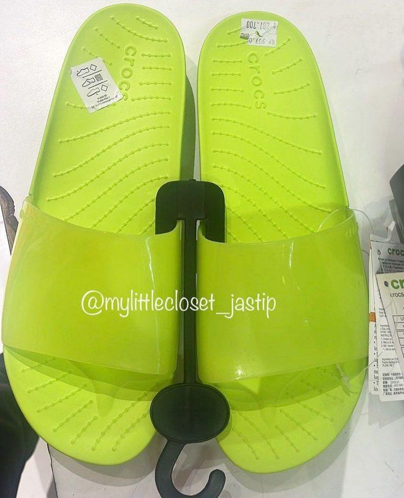 Шльопанці жіночі утеплені Crocs Slide Splash р. 36-37 Салатовий (14948) - фото 6