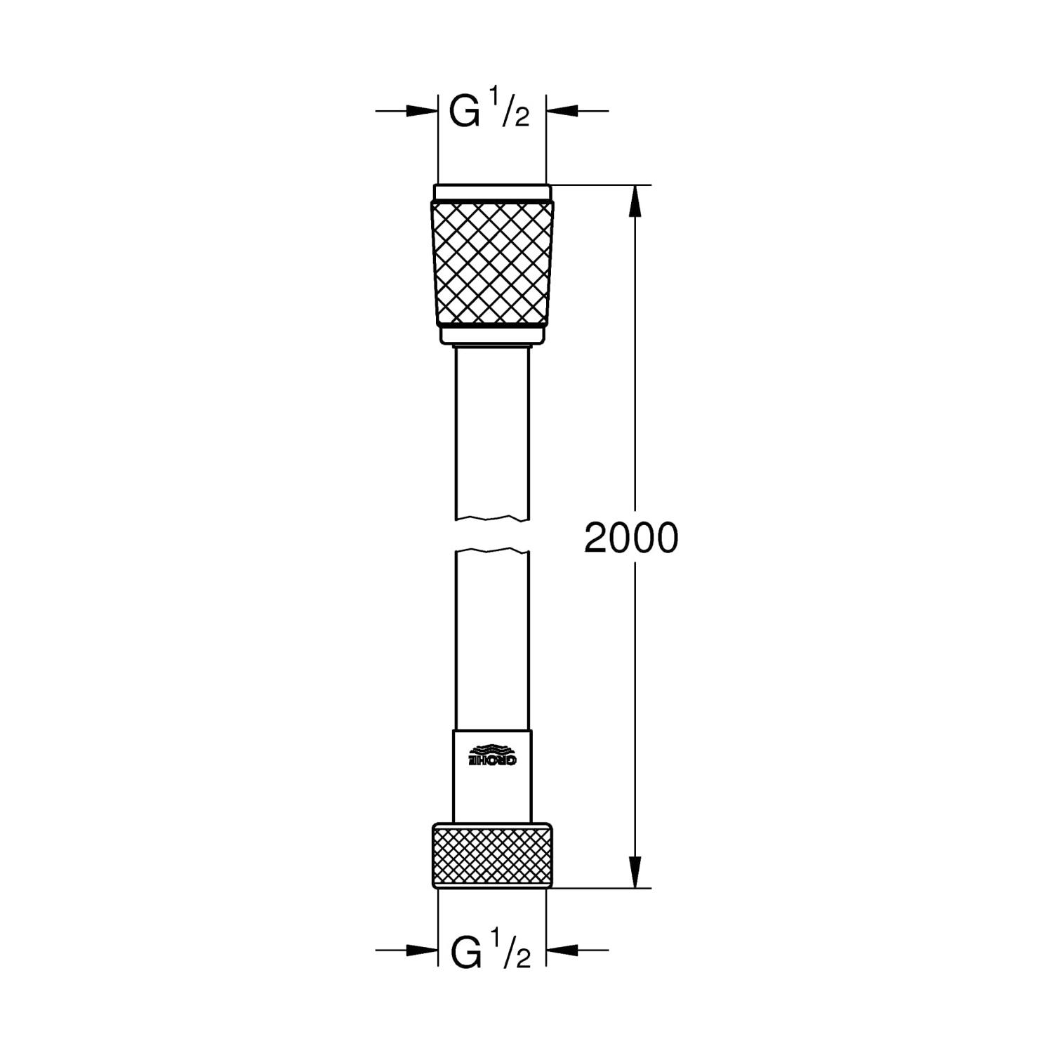 Шланг для душу силіконовий Grohe VitalioFlex Comfort 27173002 CV032480 2000 мм Хром (176446) - фото 2