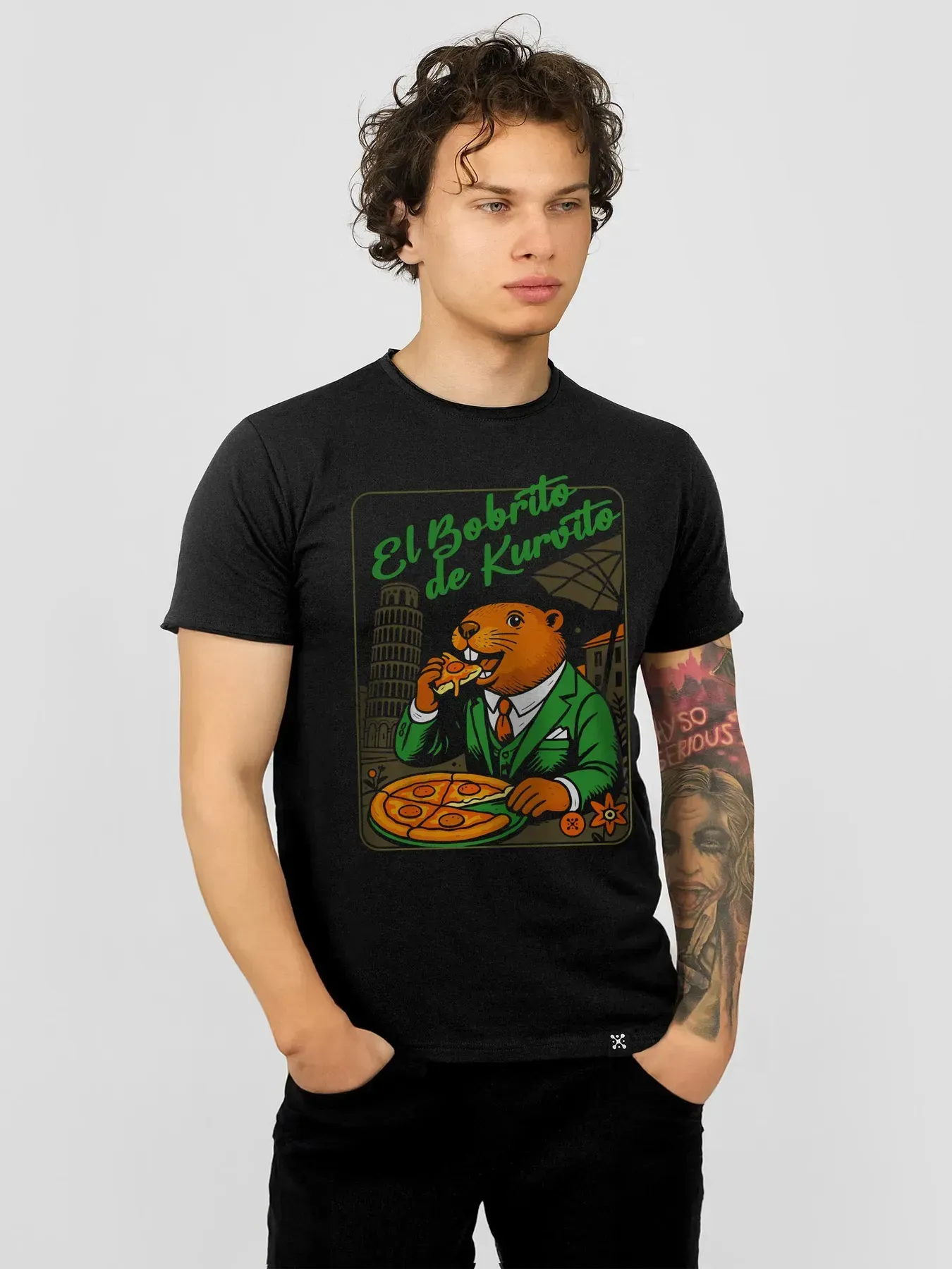 Футболка мужская "El Bobrito de Kurvito" 2XL Черный (27182384)