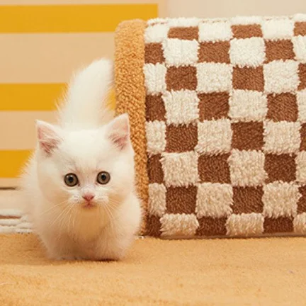 Тоннель для кошек имеет съемный пушистый коврик и подвесную игрушку (KA00833) - фото 7