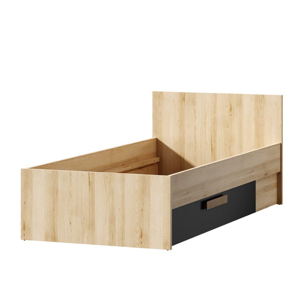 Кровать с ламелями SOKME 900/2000 мм Айго Сокме Бук песочный/Серый (33856370)