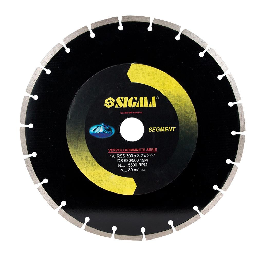 Круг алмазний Sigma HQ сегментний Ø 300x32 мм 5600 об/хв (193300z) Круг алмазний Sigma HQ сегментний Ø 300x32 мм 5600 об/хв (193300z)