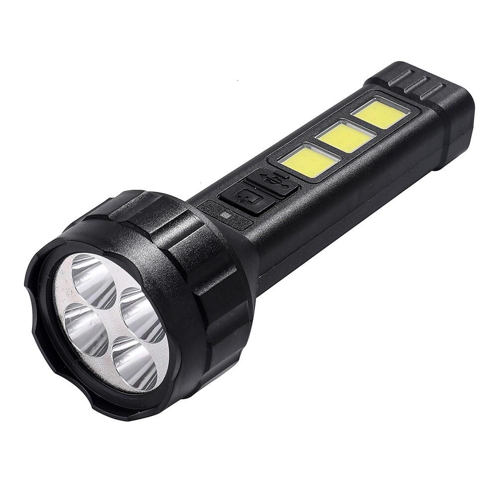 Светодиодный аккумуляторный фонарик yd-658-4 с COB USB зарядкой 4 LED