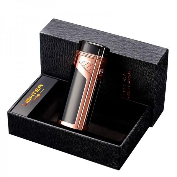 Запальничка турбо електронна газова Lighter з 3 форсунками для сигар (62256) - фото 1