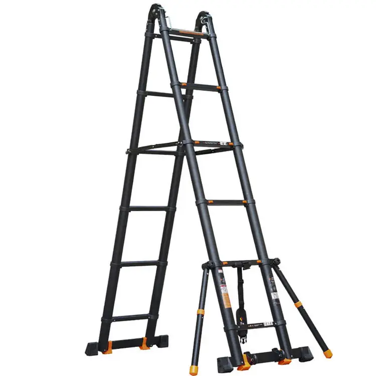 Драбина телескопічна MIDOLI подвійна багатофункціонально-розширювальна 7 сходинок професійна 2,9/2,9 м - фото 4 Драбина телескопічна MIDOLI подвійна багатофункціонально-розширювальна 7 сходинок професійна 2,9/2,9 м - фото 4