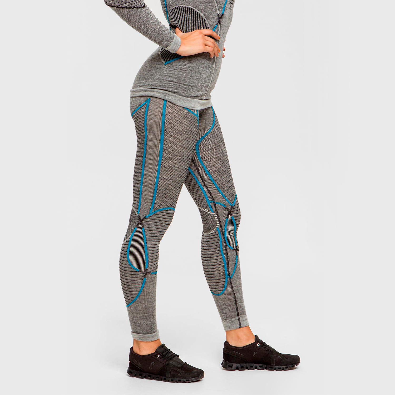 Жіночий комплект термобілизни X-BIONIC Apani Merino 4.0 AP-WT06(WP05)W19W L Black/Grey/Turquoise - фото 8