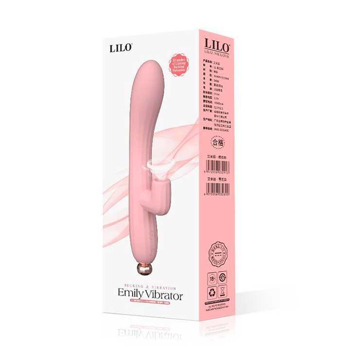 Вибратор-кролик вакуумный LILO Emily USB Розовый (1805039475)