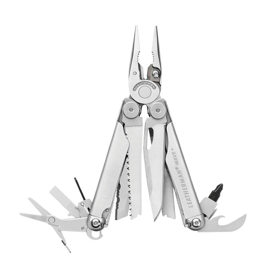 Мультитул Leatherman Wave Plus с чехлом 18 функций сталь 420HC Серебристый (619601)