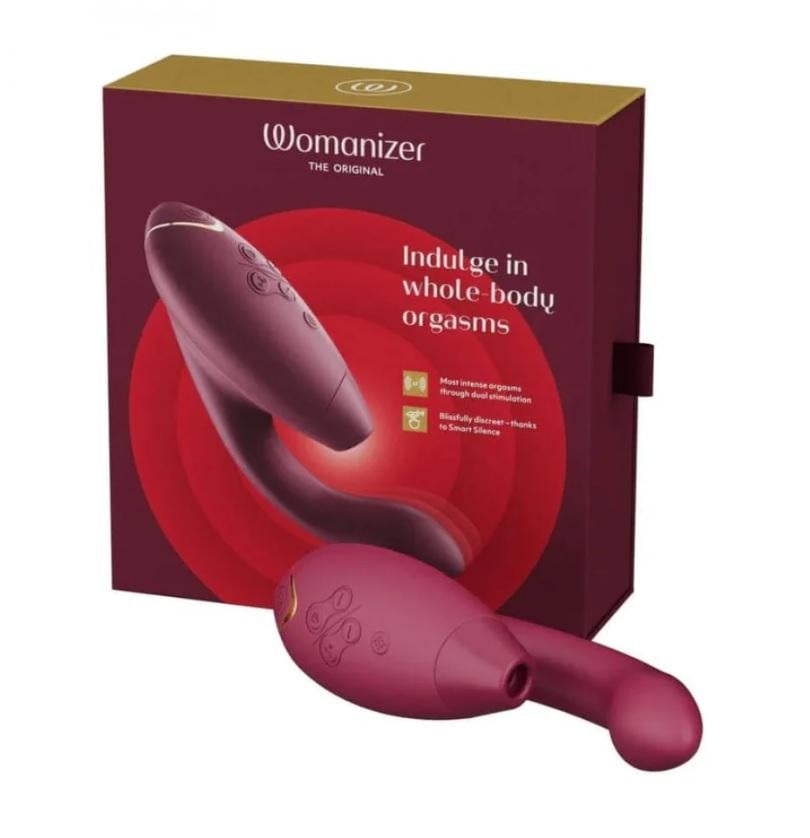 Вибратор-стимулятор инновационный бесконтактный Womanizer Duo 2 Bordeaux (W44126)
