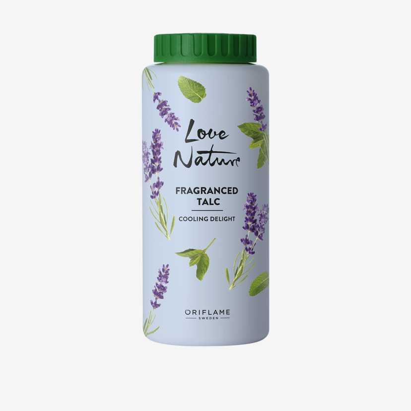 Тальк для тела Oriflame с ароматом лаванды и мяты Love Nature 100 г (1332316115)