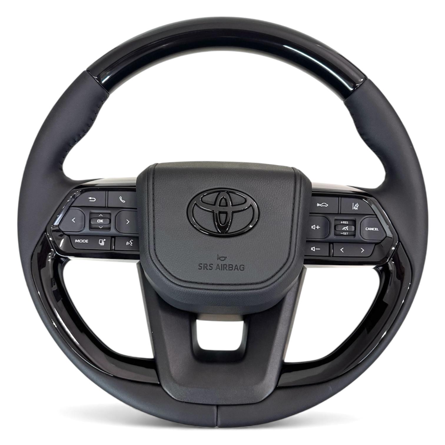 Кермо для Toyota Land Cruiser 100 Prado 120 рояльний лак в стилі LC300 з логотипом Чорний глянець (27641561)