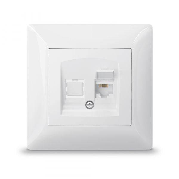 Розетка TITANUM STANDARD PC одинарная компьютерная Белый Розетка TITANUM STANDARD PC одинарная компьютерная Белый