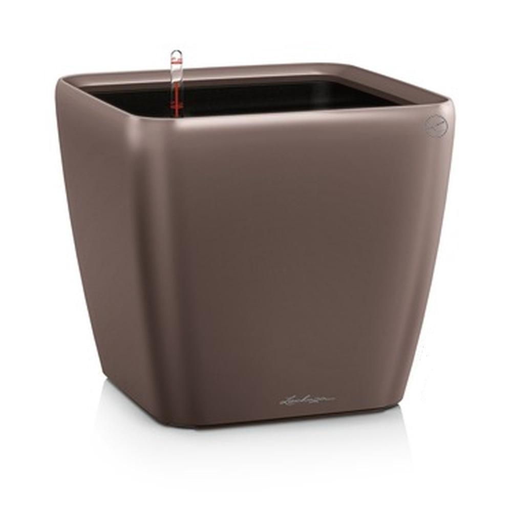 Умный горшок Lechuza Quadro Premium LS 43 квадратный 32 л 43x39 см Кофе