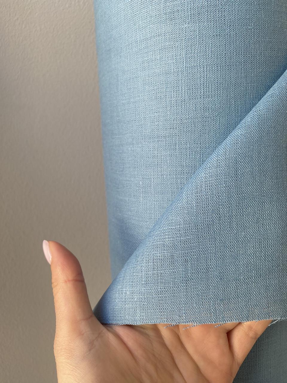 Ткань костюмная LINEN PLUS 100% лен 143 см 1586 Голубой - фото 8 Ткань костюмная LINEN PLUS 100% лен 143 см 1586 Голубой - фото 8