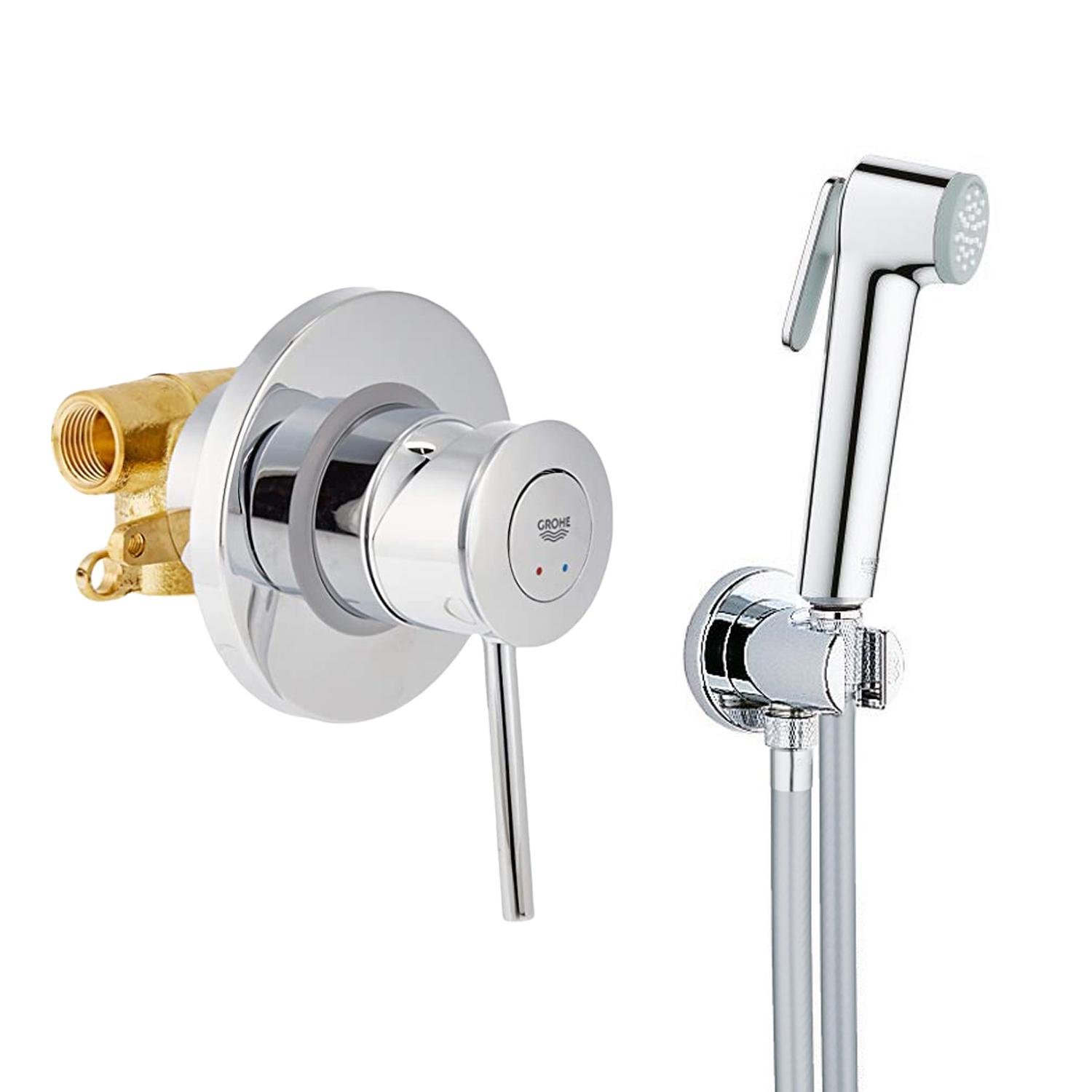 Смеситель для гигиенического душа Grohe QuickFix BauClassic скрытый CV030608 Хром (159237) - фото 2