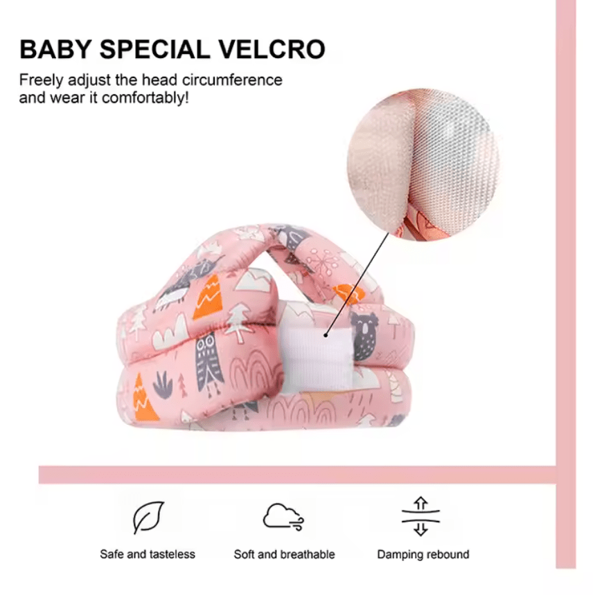 Шолом захисний для голови малюка від падінь Рожевий (143720) - фото 3 Шолом захисний для голови малюка від падінь Рожевий (143720) - фото 3